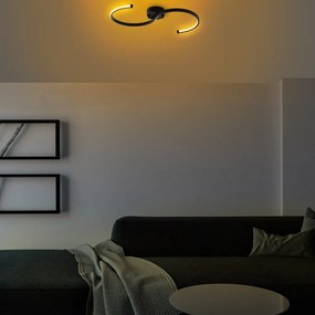 Plafonieră neagră LED 25x10 cm Es – Opviq lights