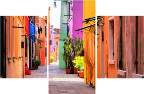 Tablou cu străduță colorata italiană (90x60 cm)