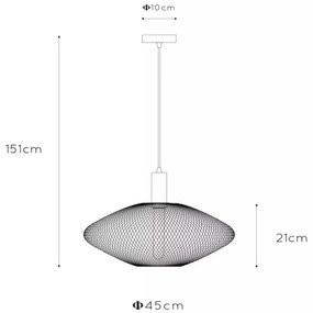 Lustră pe cablu MESH 1xE27/40W/230V Lucide 21423/45/02