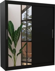 Dulap cu usi glisante si oglinda 180x215 cm, Tom, ADRK Furniture (Culoare: Ciocolata)