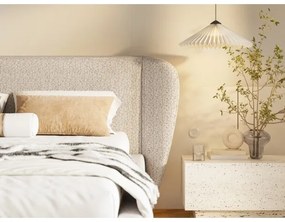 Pat tapițat DALIA 180x200 cm, bej, fără saltea