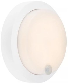 Brilo - Aplica LED de perete reîncărcabilă pentru exterior, cu senzor, 4 W/5 V, 4400 mAh, IP44, alb
