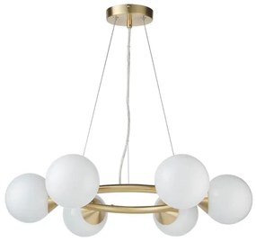 Endon 106390 - Lustră suspendată pe cablu OTIS 6xG9/3W/230V, aurie