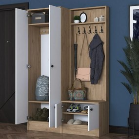 Set de hol Pone White and Walnut I