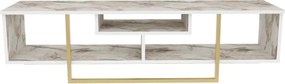Comoda TV ASAL 150, bej/auriu, PAL melaminat, 150x35x40 cm