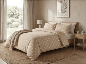 Lenjerie de pat din microfibra HEARTILO POLY bej Dimensiune lenjerie de pat: 2 buc 70 x 90 cm | 200 x 220 cm
