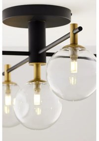 Lustră aplicată Jupiter 2035 FIGARO 5xG9/10W/230V negru/auriu/bej/transparent