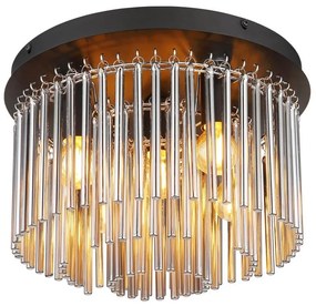 Plafoniera design modern GORLEY negru, fumuriu