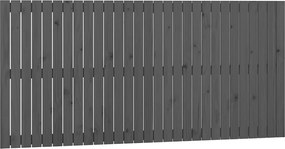 vidaXL Tăblie de pat pentru perete, gri, 185x3x90 cm, lemn masiv pin
