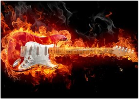 Tablou - Gtara în flăcări (70x50 cm)