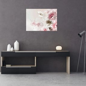 Tablou - Pictura flori roz (70x50 cm)