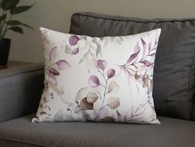 Set de 2 huse decorative pentru perna din microfibra FLORANY 50x70 cm, alba