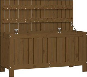vidaXL Cutie depozitare grădină, maro miere, 108x42,5x54 cm, lemn pin