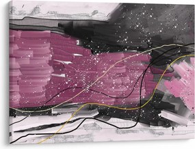 Tablou - Abstracție roz-roșu (70x50 cm)