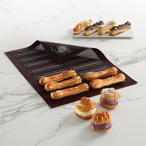 Plansa pentru copt Lekue 1010197, 40x30 cm, Silicon, Microperforatii, +4/220 °C, Negru