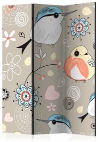 Paravan - Natural pattern with birds [Room Dividers]
