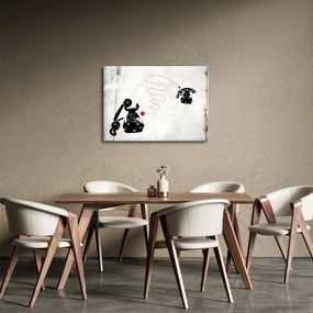 Tablou - Desen de telefon în stilul lui Banksy (70x50 cm)