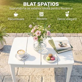 Outsunny Măsuță de Cafea, Măsuță Joasă din Rășină | Aosom Romania