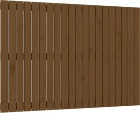 vidaXL Tăblie de pat pentru perete, maro miere, 127,5x3x90 cm