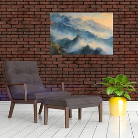 Tablou - Peisaj montan pictat (90x60 cm)