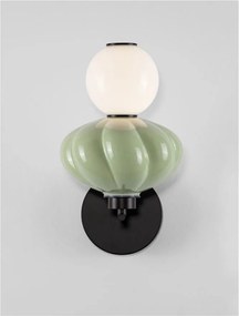 Aplica de perete LED decorativa ceramica Alb, Verde, ONETA