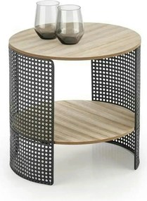 Masuta TRAFICA, stejar natural/negru, 41x41x41 cm