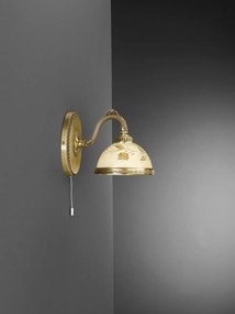 Aplica de perete din alama cu sticla decorata design italian I 6208
