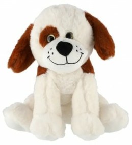Câine / Câine stând alb-brun pluș 23cm într-o pungă 0+
