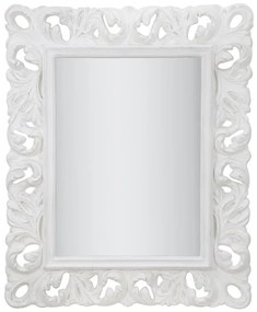 Oglinda decorativa alba din rasina, 88 x 5,3 x 108 cm, Tolosa Mauro Ferreti