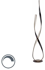 Lampa de podea de design maro incluzând LED și dimmer - Belinda