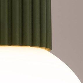 Plafonieră verde cu abajur din sticlă ø 12 cm Orbital – Sollux