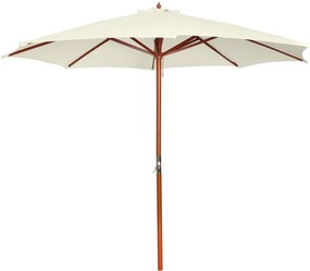 Umbrela de soare, 300 x 258 cm, alb nisipiu alb nisipiu