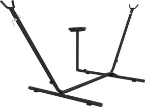 Outsunny Suport pentru hamac 9,4ft si suport lateral pentru tava, Suport pentru plasa de hamac cu cadru din otel, pentru hamacuri stil plasa