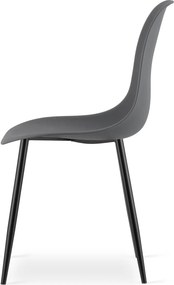 OFERTA Scaun gri inchis OSAKA cu picioare negre Calitatea II-a
