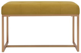 247556 vidaXL Bancă, muștar, 80 cm, catifea