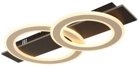 Plafoniera LED slim MDF maro JAYDEN