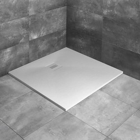 Cadita dus compozit patrata Radaway Kyntos C 80x80 cm alb