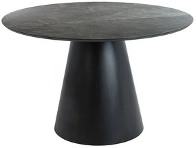 Masă de sufragerie Alphonse (gri + negru) (pentru 4 persoane). Promo -6%. 1049870