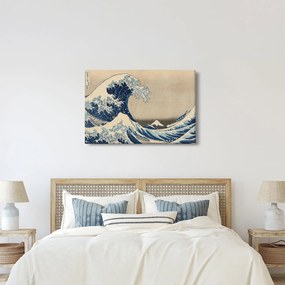 Tablou - Katsushika Hokusai, Under the Wave off Kanagawa, reproducere (90x60 cm)