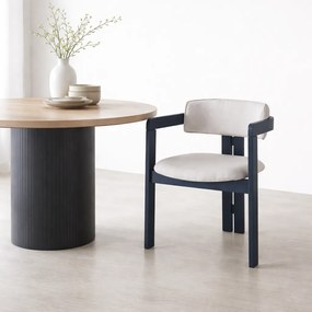 Scaun de sufragerie CO Cream and Black