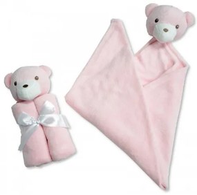 Paturica pentru bebelusi cu ursulet roz Snuggle Baby