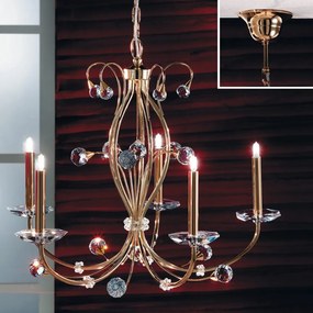 Candelabru elegant de lux cristal Swarovski Eremitage 5L 24K gold