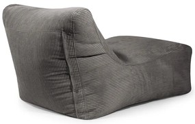 Fotoliu bean bag crem cu tapițerie din catifea reiată Lounge 100 – SLOWDOWN