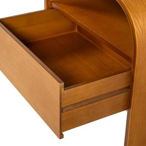 Noptieră în culoare naturală cu rafturi Momo – WOOOD