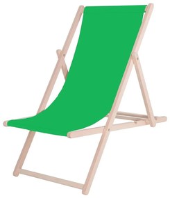 Șezlong de grădină verde/fag