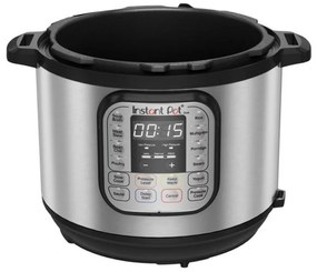 Multicooker Instant Pot DUO 6 112018201, 1000W, 5.7L, 13 programe, 7 functii, Sistem de siguranta, Argintiu/Negru