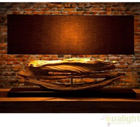 Veioza / Lampa de masa design rustic Riverine negru A-17327 VC