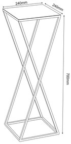 Suport de flori 70x24 cm auriu