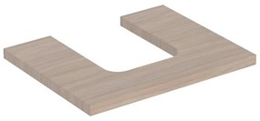 Blat pentru lavoar Geberit One cu decupaj in mijloc 60 cm stejar bej