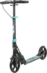 Trotineta din aluminiu NOVOKIDS™ Spooky Scooter, Frana de mana, Maxim 100 kg, Functie Super Brake, Maner reglabil pe inaltime, Diametru roata 200 mm,